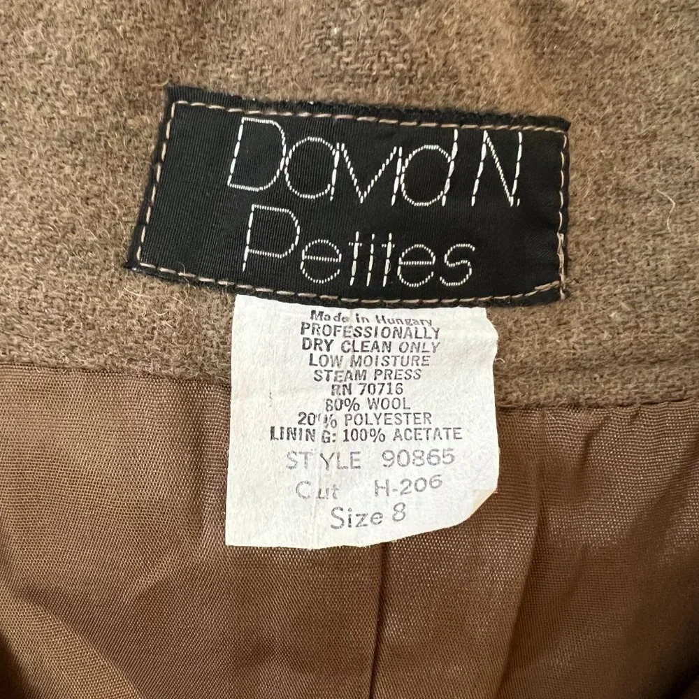 1980s David N Petites Wool Pencil Skirt - Picture 6 of 9